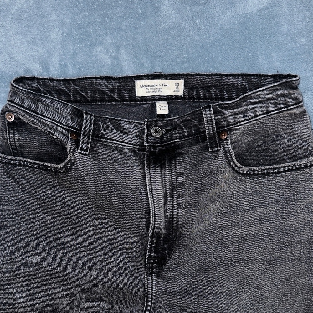 Abercrombie & Fitch Dark Grey Straight Leg Jeans